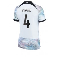 Dres Liverpool Virgil van Dijk #4 Gostujuci za Žensko 2022-23 Kratak Rukav